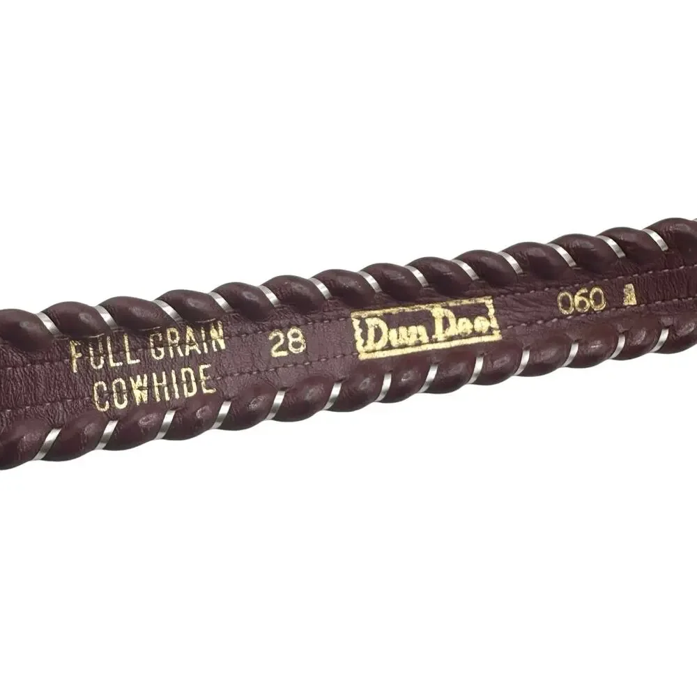 Dun Dee | Women | Cherry Full Grain Leather Western Metallic Braided Belt | 28